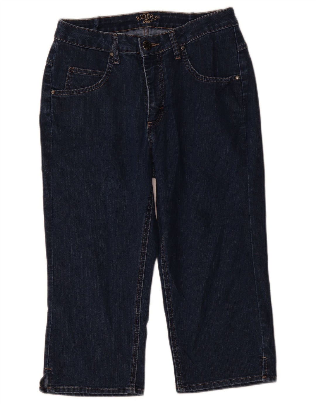 Lee Womens Riders Capri Jeans US 8 Medium W30 L18 Marineblå Bomuld