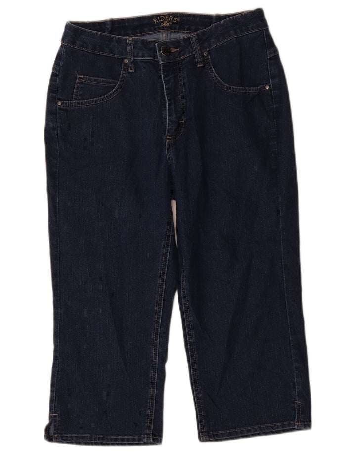 Lee Womens Riders Capri Jeans US 8 Medium W30 L18 Marineblå Bomuld