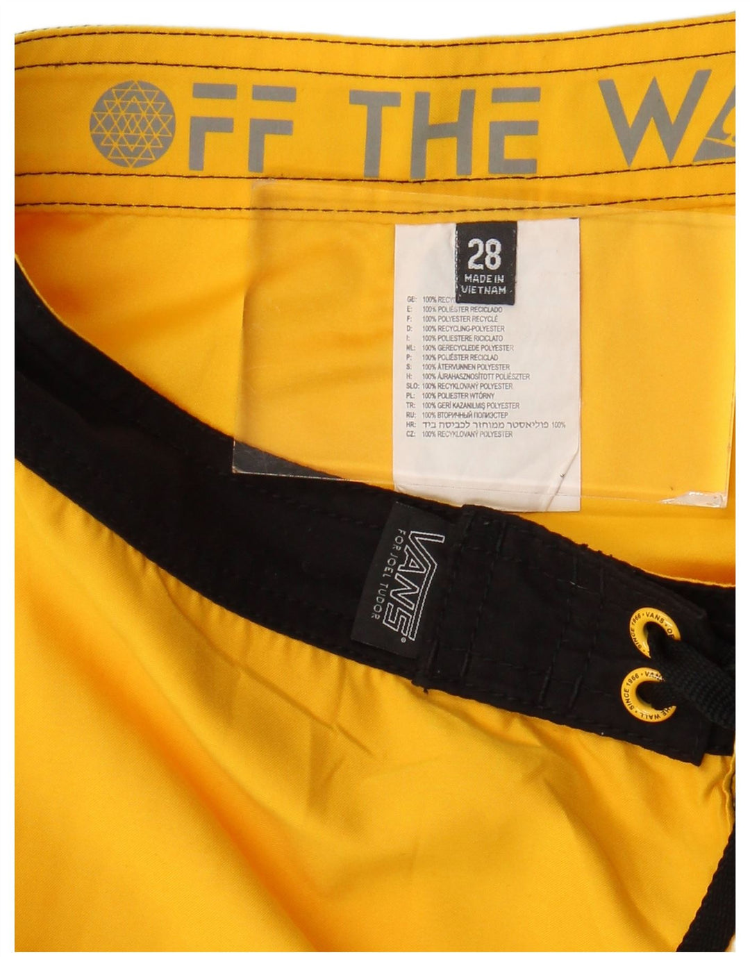 Vans Badeshorts til mænd Small Yellow Colourblock Polyester