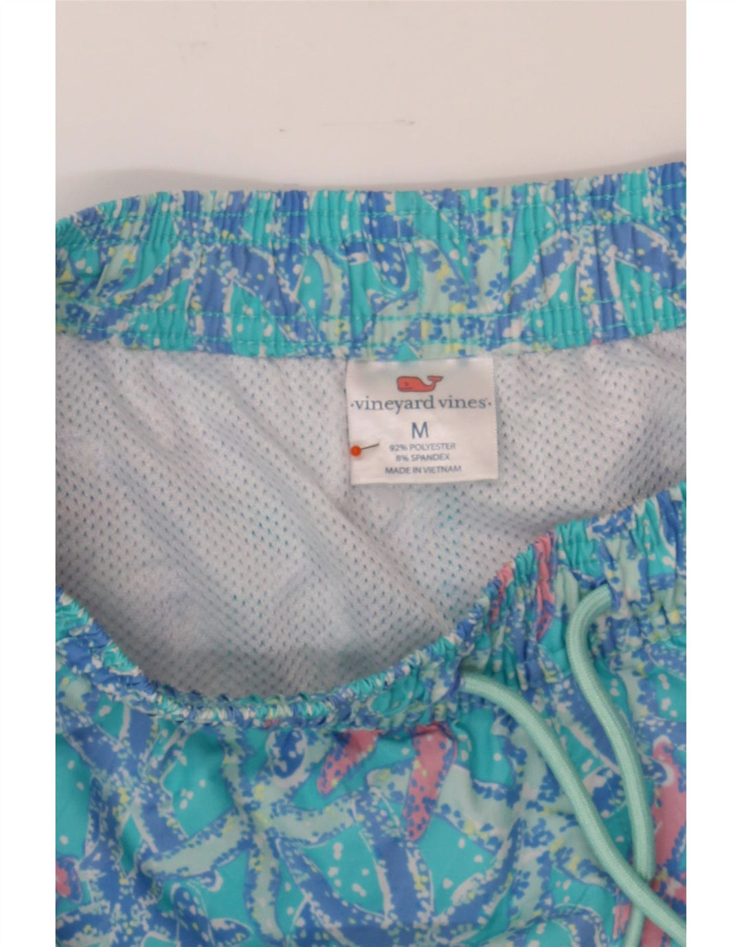 VINEYARD VINES Womens Abstract Pattern Sport Shorts UK 12 Medium Blue Vintage Vineyard Vines and Second-Hand Vineyard Vines from Messina Hembry 