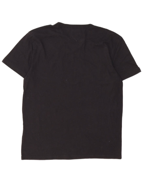Tommy Hilfiger Herre T-Shirt Top Medium Sort Bomuld