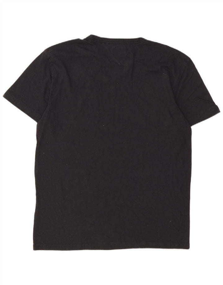 Tommy Hilfiger Herre T-Shirt Top Medium Sort Bomuld