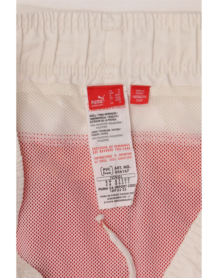 Puma Herre grafiske svømmeshorts Medium Rød Colourblock Polyester