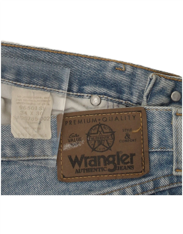 Wrangler Straight Jeans til mænd W34 L30 blå bomuld