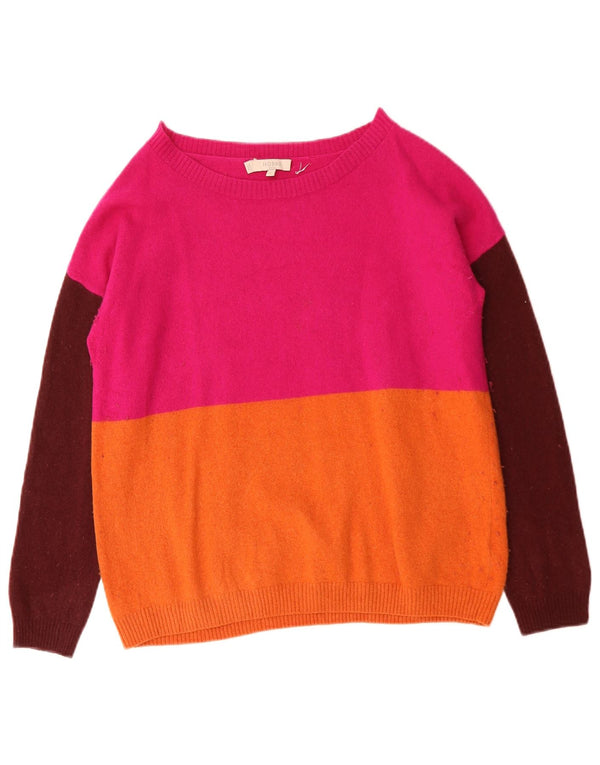 HOBBS Womens Boat Neck Jumper Sweater UK 14 Medium Multicoloured