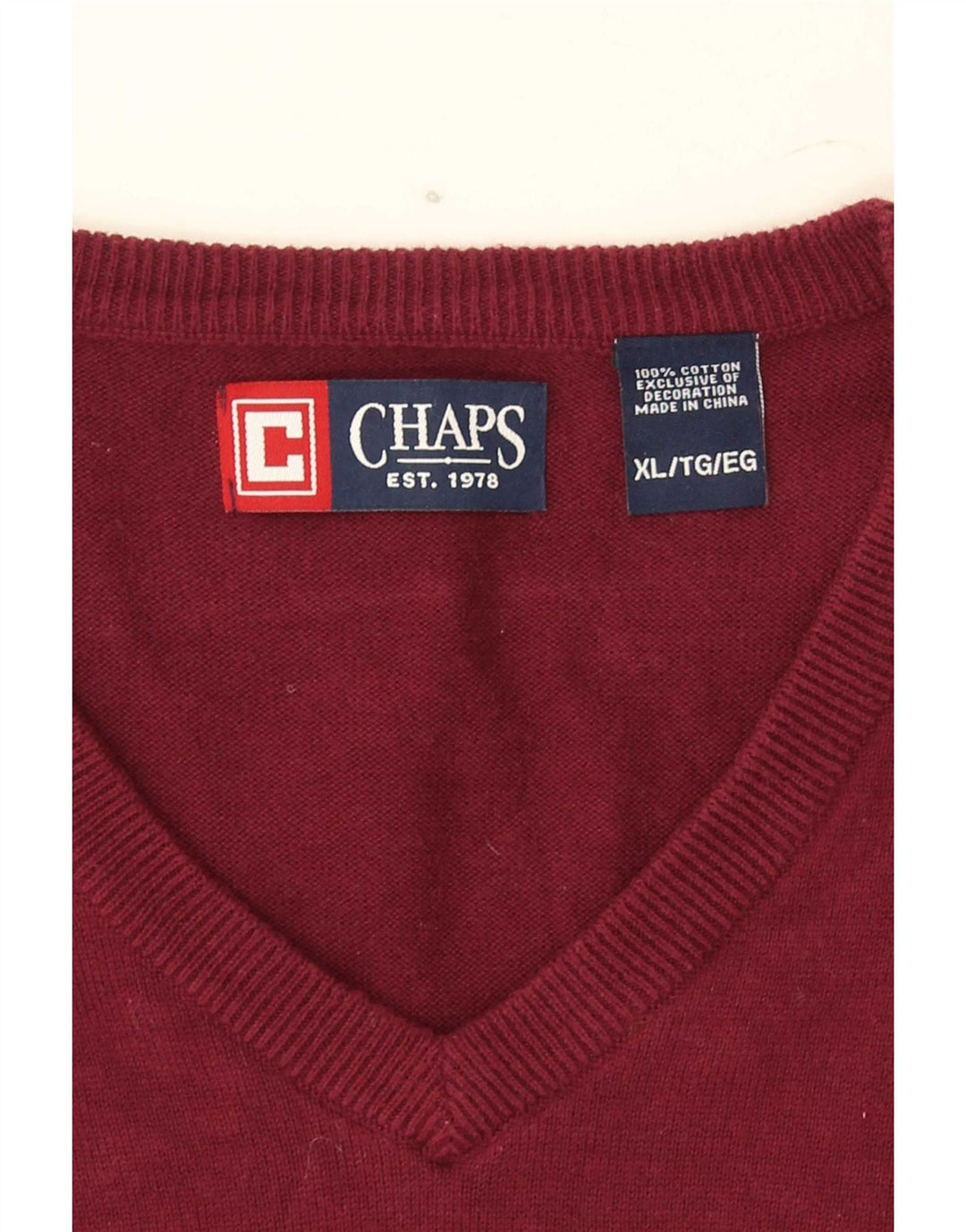Chaps Herrevest Tank Top XL Bourgogne Bomuld