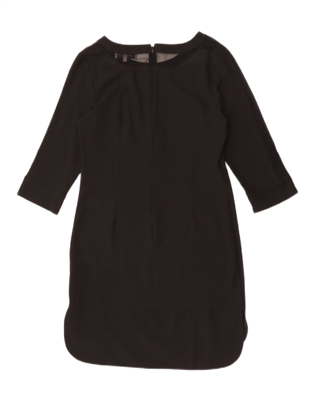 Marks & Spencer Dame 3/4-ærmet Shift Dress UK 10 Small Black Polyester