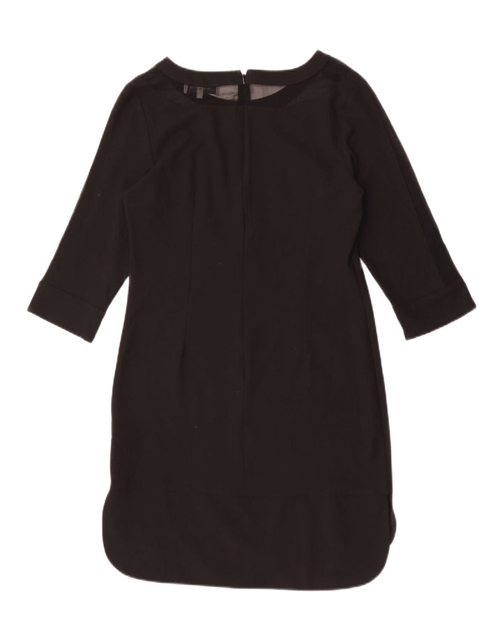 Marks & Spencer Dame 3/4-ærmet Shift Dress UK 10 Small Black Polyester