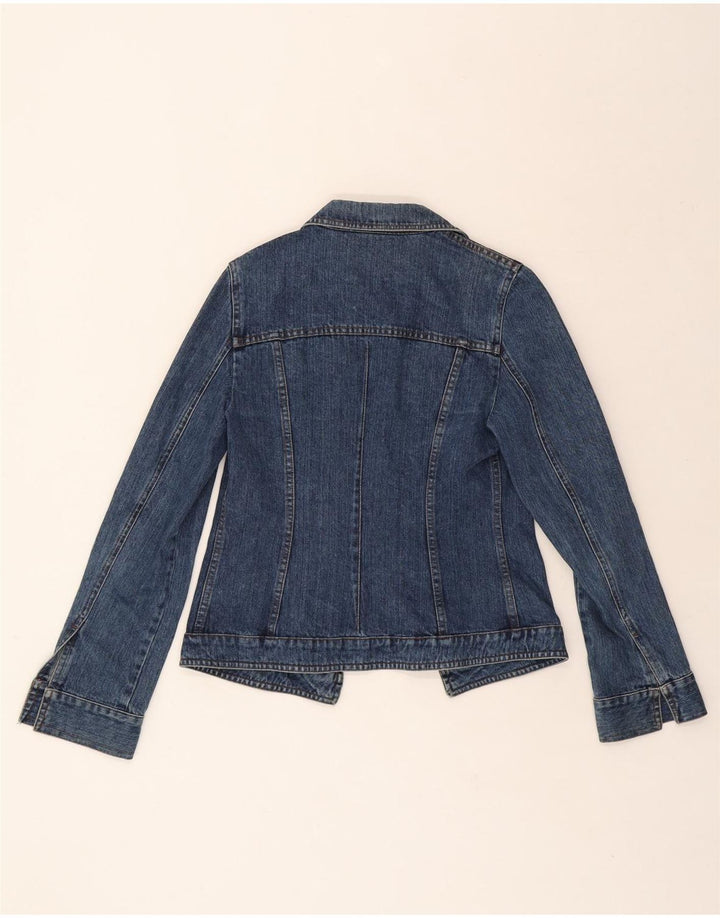 VINTAGE Womens Open Denim Jacket IT 42 Medium Blue Vintage Vintage and Second-Hand Vintage from Messina Hembry 