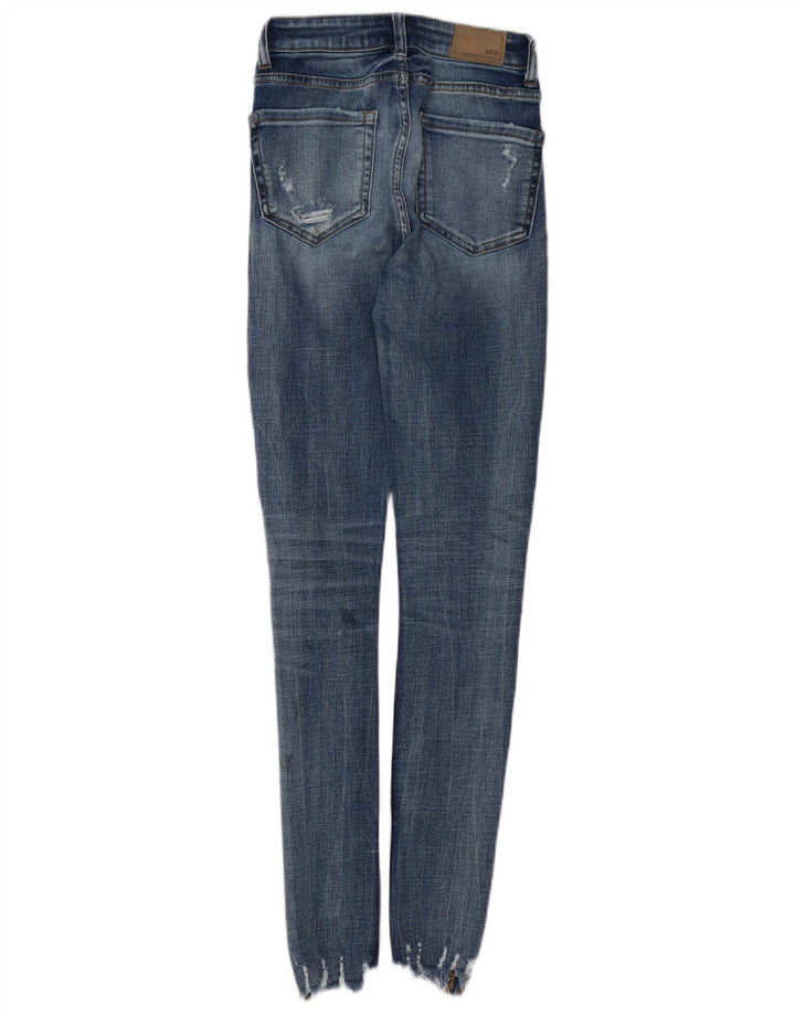 BKE Dame Billie Distressed Slim Fit Skinny Jeans W23 L29 Blå Bomuld