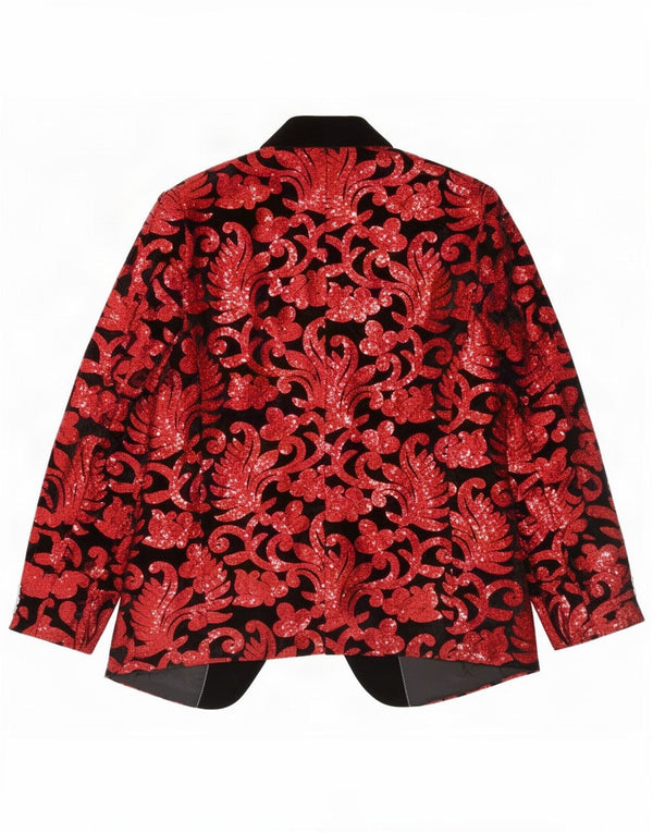 Vintage Herre Blazer Jacket UK 40 Large Red Paisley