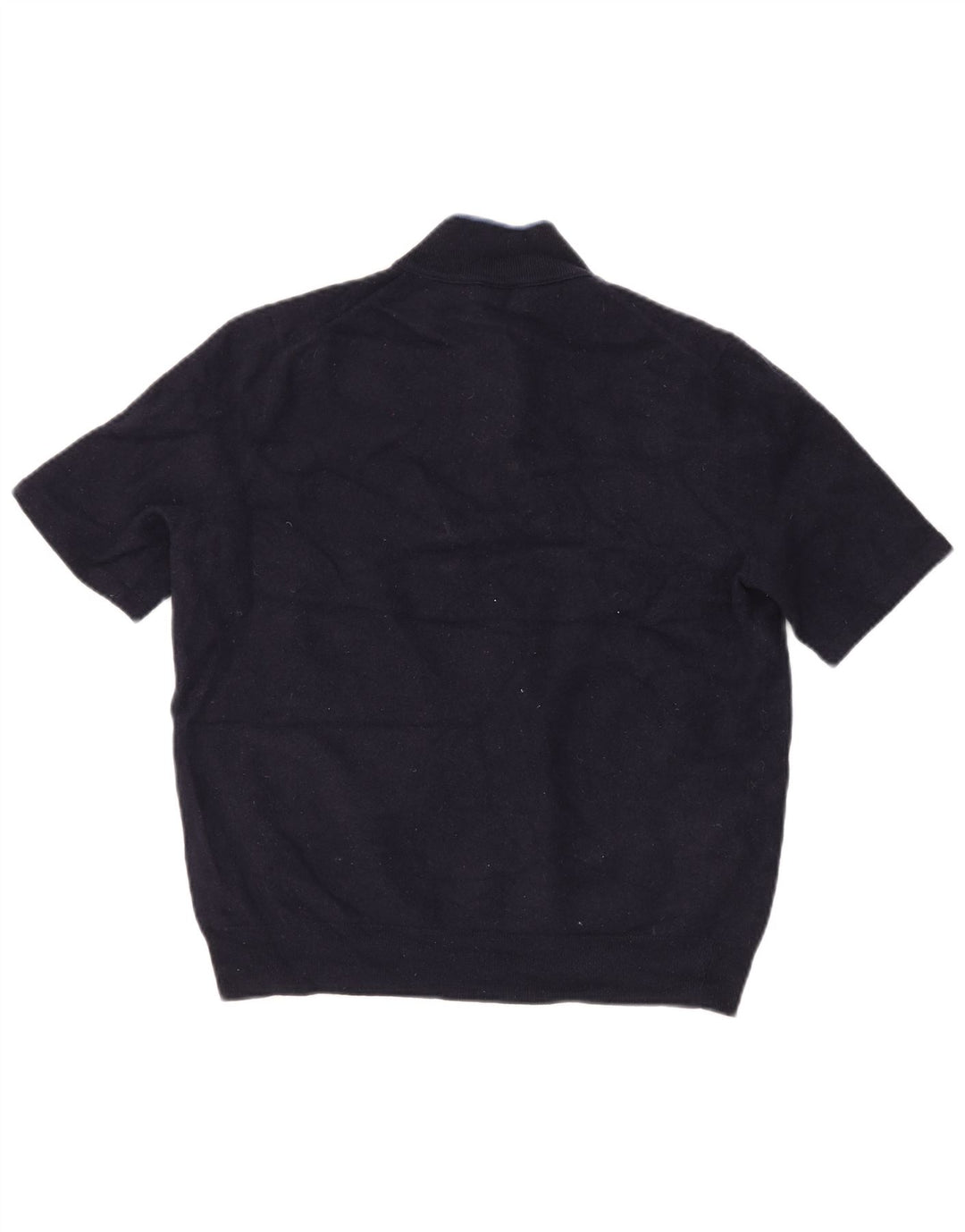 Hugo Boss sweater med lynlås til kvinder UK 20 2XL marineblå jomfruuld