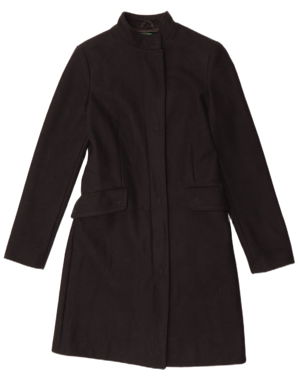 Benetton Dame Overfrakke IT 42 Medium Sort Uld