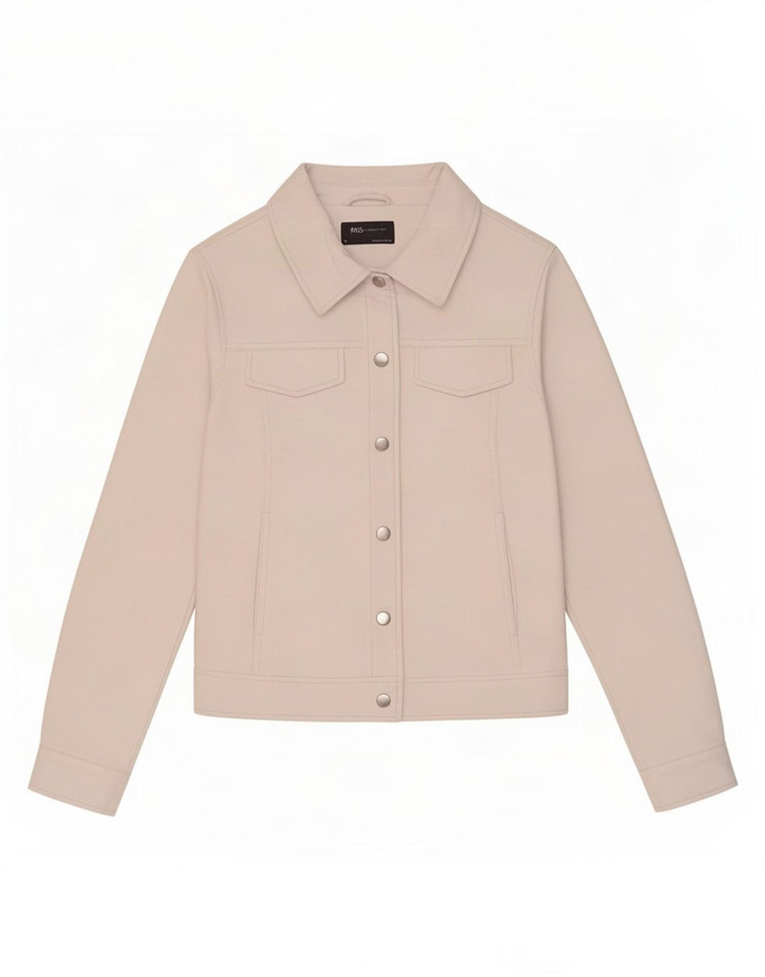 Marks & Spencer Dame imiteret læderjakke UK 8 Small Off White
