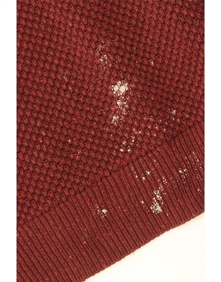 Zara Herre Boat Neck Jumper Sweater XL Rød Bomuld