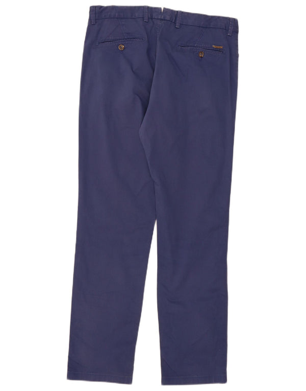 Massimo Dutti Herre Slim Fit Chinobukser EU 40 Medium W31 L30 Marineblå