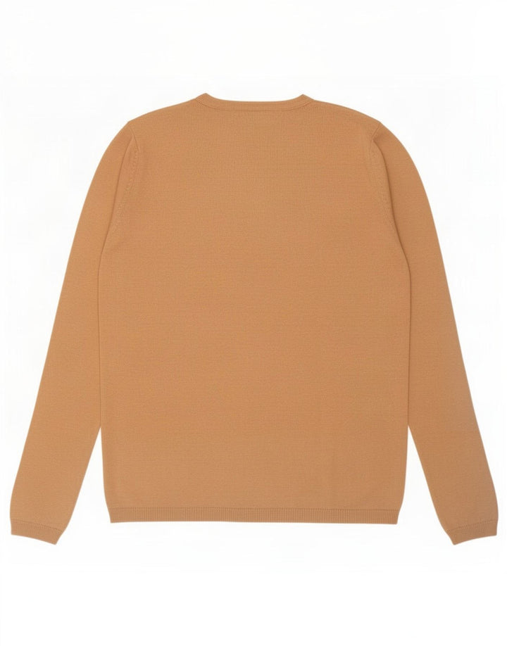 Zara Dame Cardigan Sweater UK 16 Stor Beige Silke