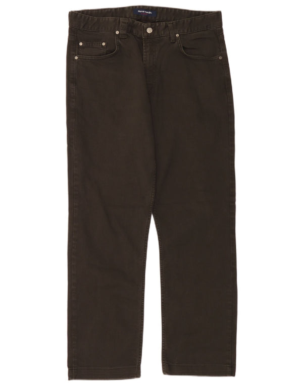 Pierre Cardin Herre Straight Jeans IT 46 Small W34 L30 Brun Bomuld