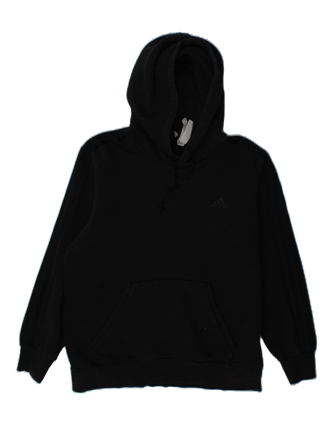 ADIDAS Mens Hoodie Jumper Large Black Cotton Vintage Adidas and Second-Hand Adidas from Messina Hembry 
