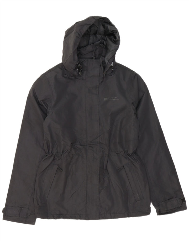 Mountain Warehouse Dame Regnjakke med hætte UK 6 XS Sort Polyester