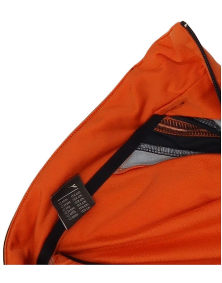 Diadora Boys træningsdragt topjakke 12-13 år Orange Colourblock Polyester