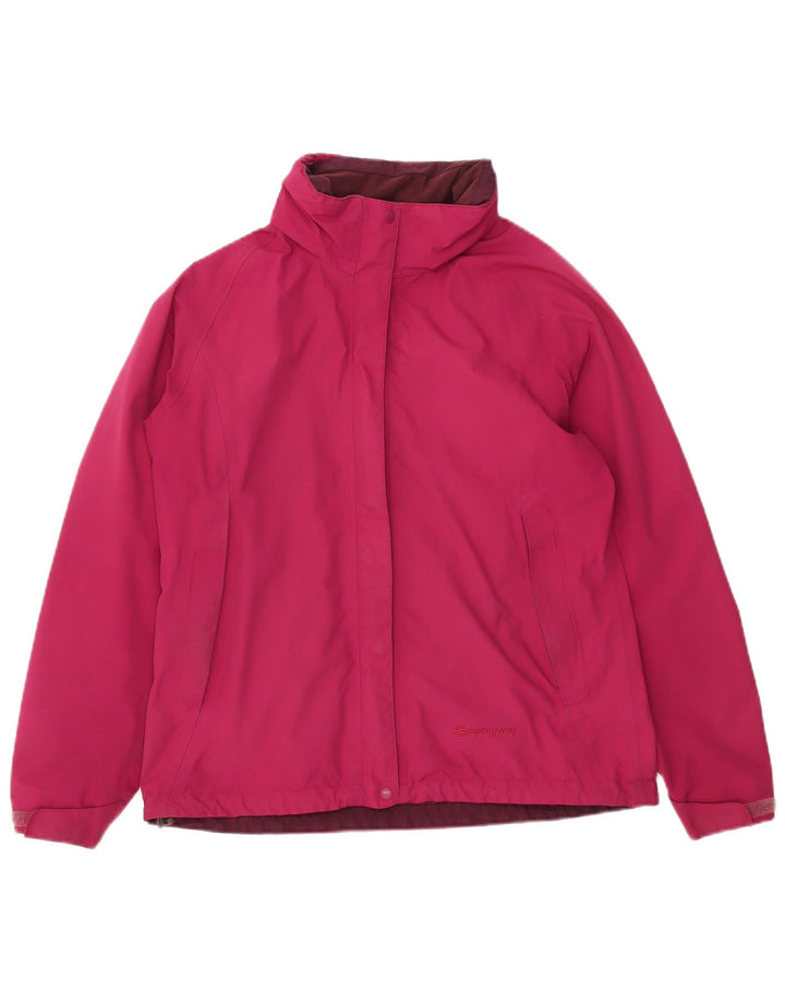 Sprayway Regnjakke med hætte til kvinder UK 12 Medium Pink Polyester