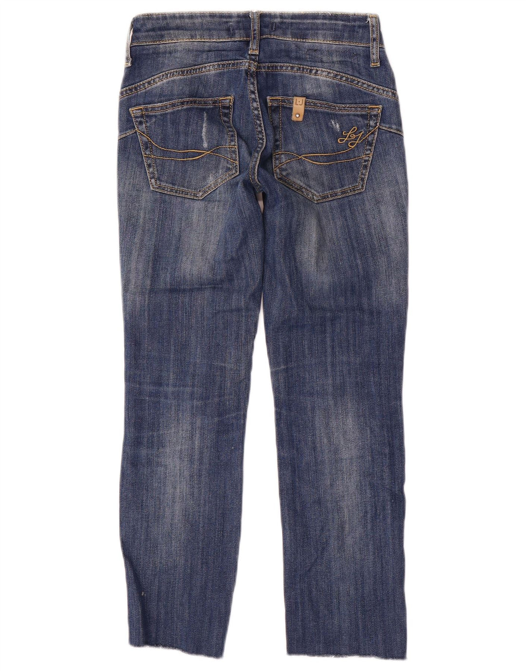 Liu Jo Kvinders Distressed Cropped Jeans W24 L24 Blå