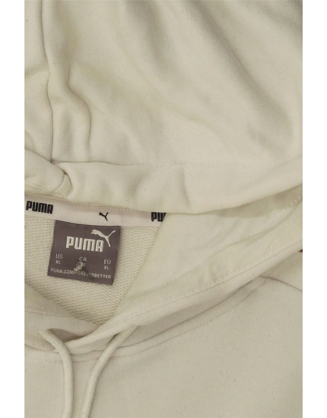 PUMA Mens Graphic Hoodie Jumper XL White Cotton Vintage Puma and Second-Hand Puma from Messina Hembry 