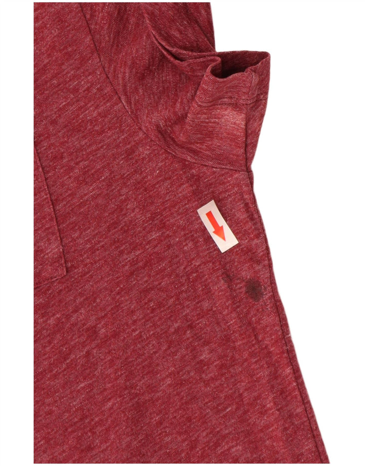 Jack Wills Herre T-shirt Top Medium Bourgogne Flecked Bomuld