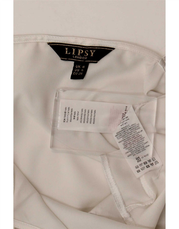 Lipsy Dame Cami Top UK 8 Small White Polyester