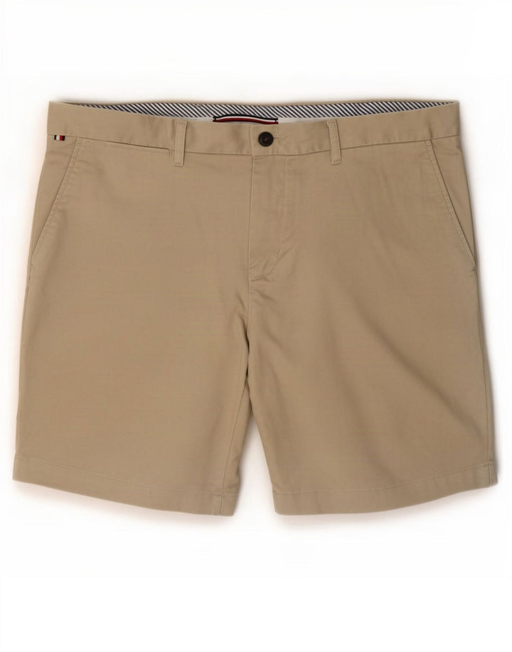Tommy Hilfiger Herre Chino Shorts W36 Stor Beige Bomuld