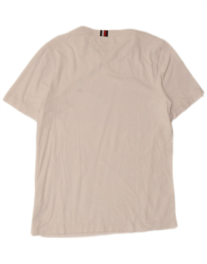 Tommy Hilfiger Herre Regular Fit T-Shirt Top Lille Hvid Bomuld