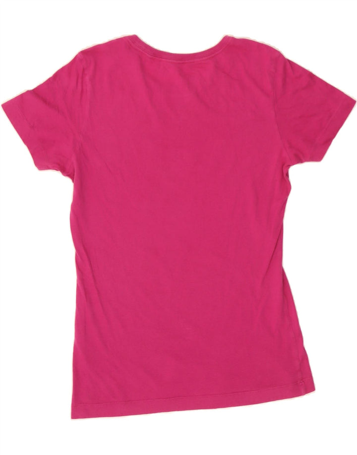 NIKE Womens Slim Fit Graphic T-Shirt Top UK 12 Medium Pink Vintage Nike and Second-Hand Nike from Messina Hembry 