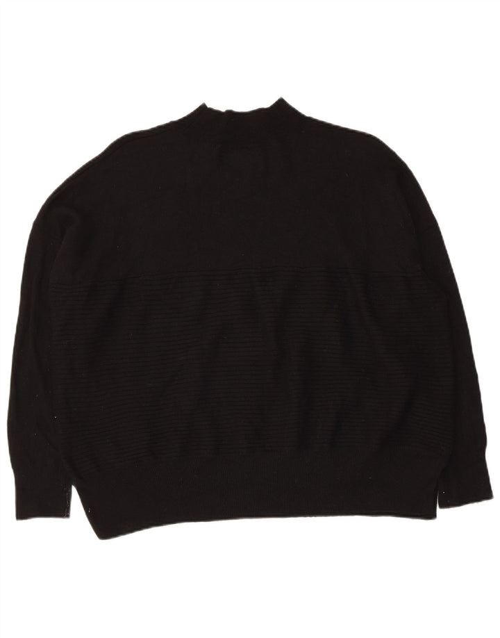 Superdry Dame Oversized Turtle Neck Sweater UK 10 Small Black