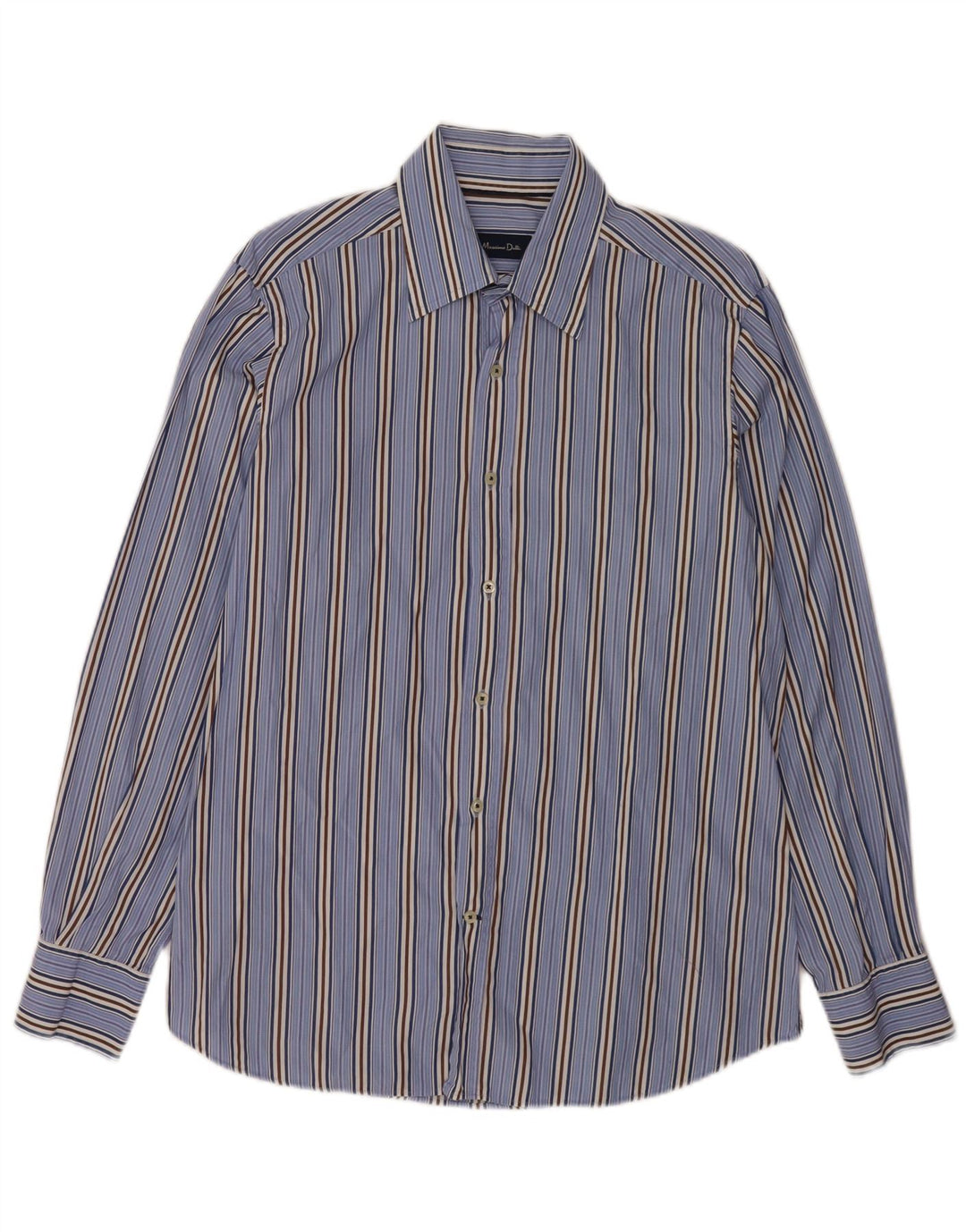 Massimo Dutti Herreskjorte Stor blåstribet bomuld
