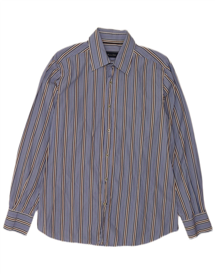 Massimo Dutti Herreskjorte Stor blåstribet bomuld