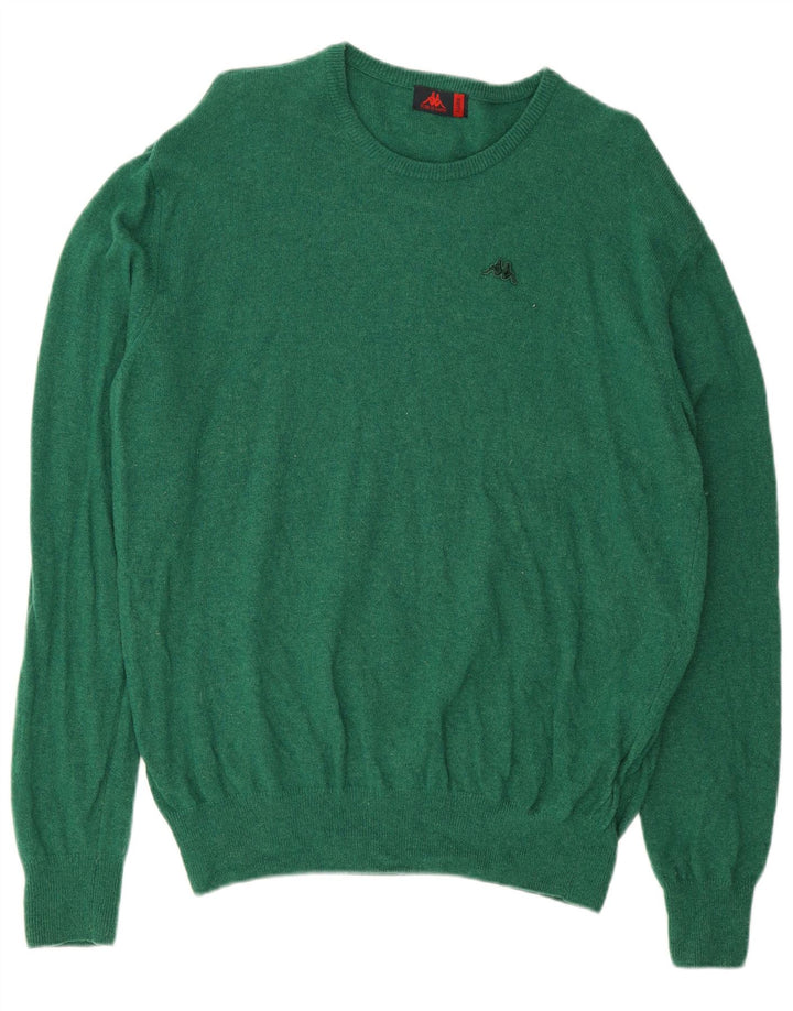 Kappa Herre Crew Neck Jumper Sweater XL Grøn lammeuld