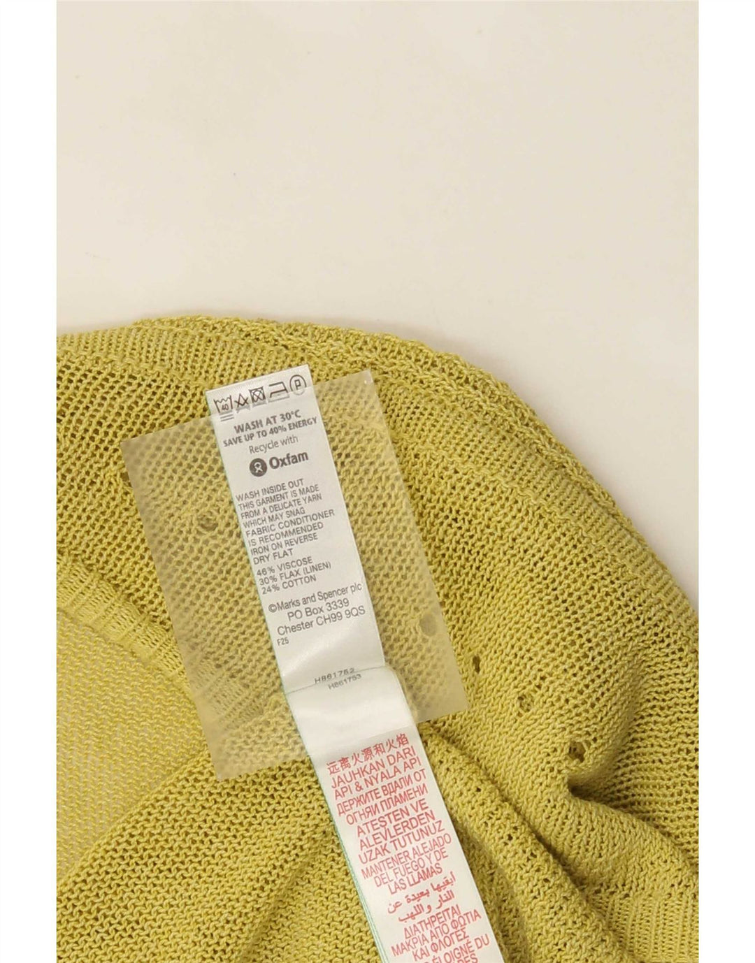 Marks & Spencer Womens Open Cardigan Sweater UK 16 Large Green Viscose