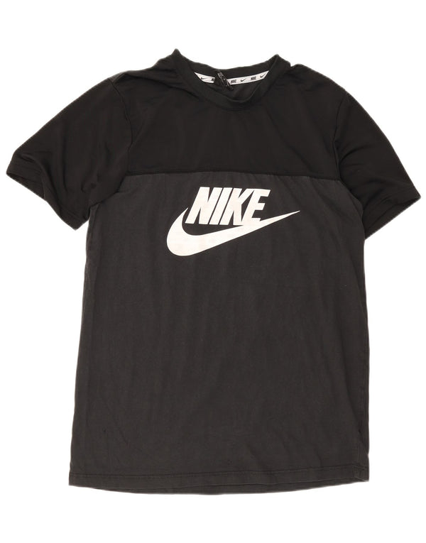 Nike grafisk T-shirt top til mænd, stor sort farveblok bomuld