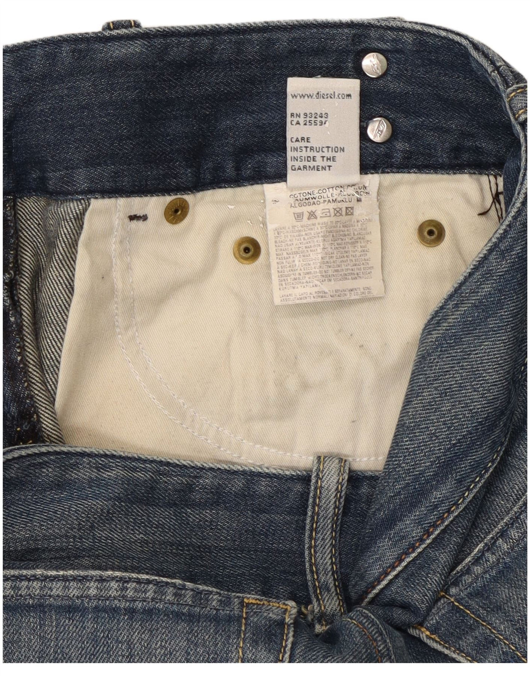 Diesel Dame Bootcut Jeans W28 L31 Blå Bomuld