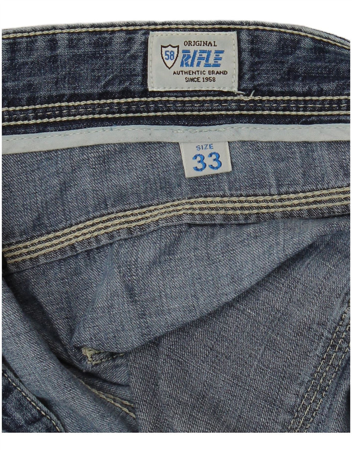 RIFLE Herre Denim Shorts W33 Medium Blue