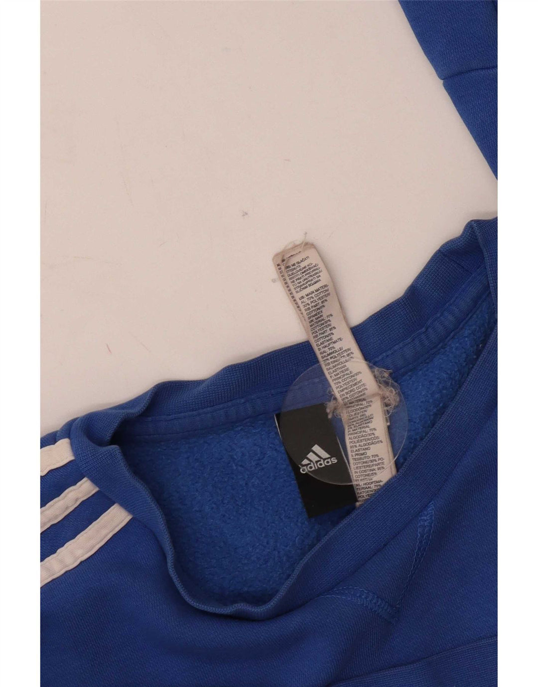 Adidas Dame Sweatshirt Jumper UK 14 Medium Blue Bomuld