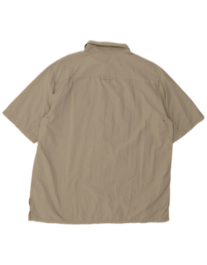 COLUMBIA Herre Titanium Kortærmet Skjorte XL Grøn Ternet Nylon