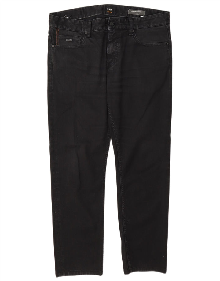 Hugo Boss Herre Delaware Slim Jeans W34 L29 Grå Bomuld