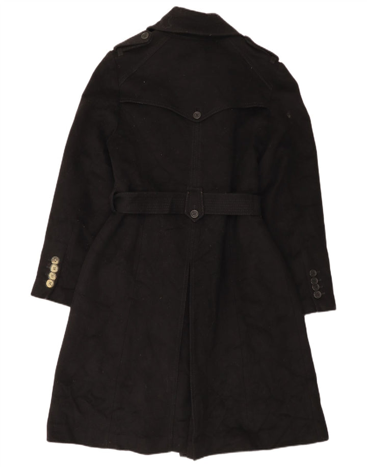 Karen Millen Dame Trench Coat UK 14 Stor sort lammeuld