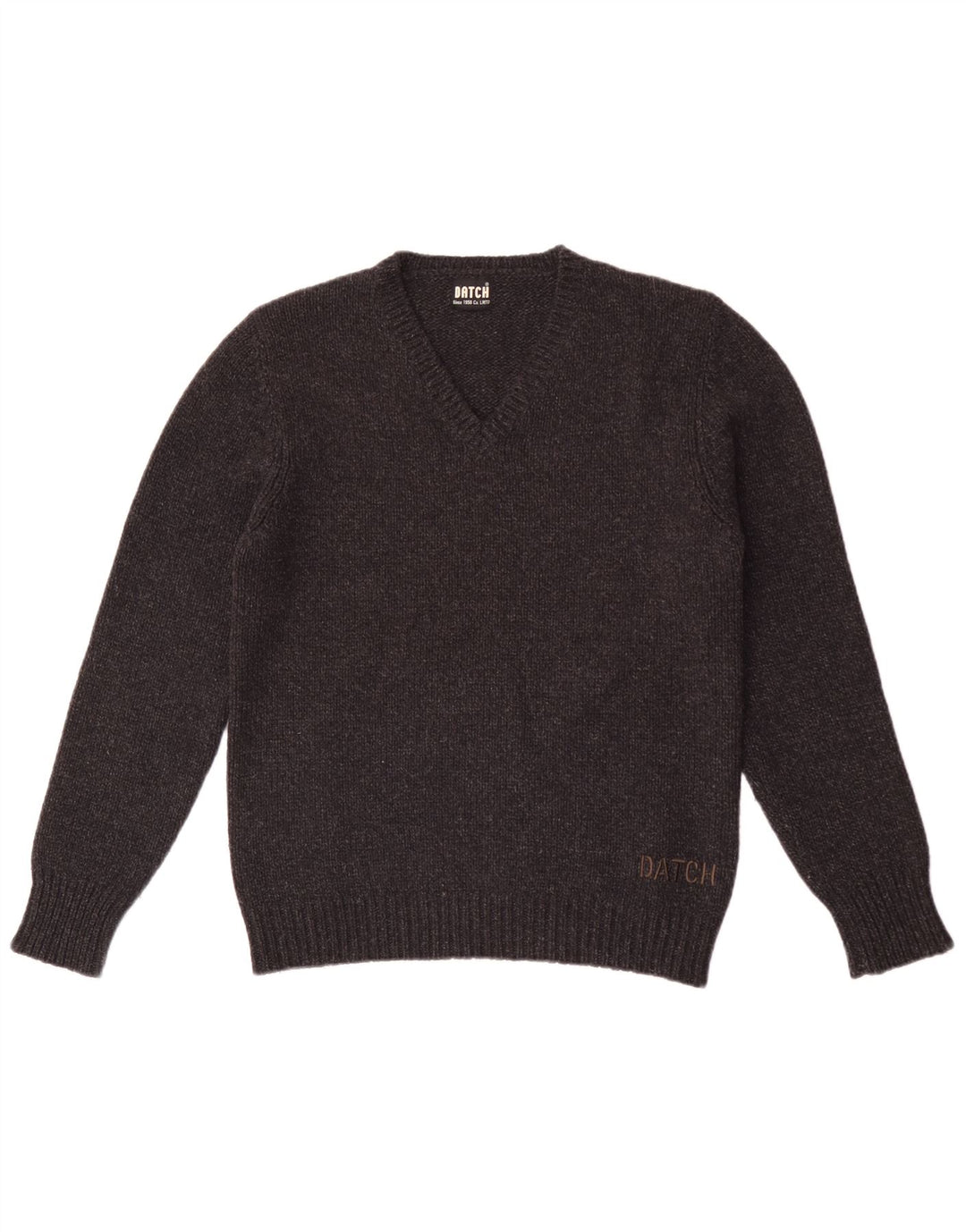 Datch Dame V-hals sweater UK 18 XL Grå Polyester