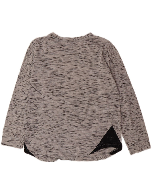 LOTTO Dame Oversized grafisk top Langærmet UK 10 Small Grå Flecked