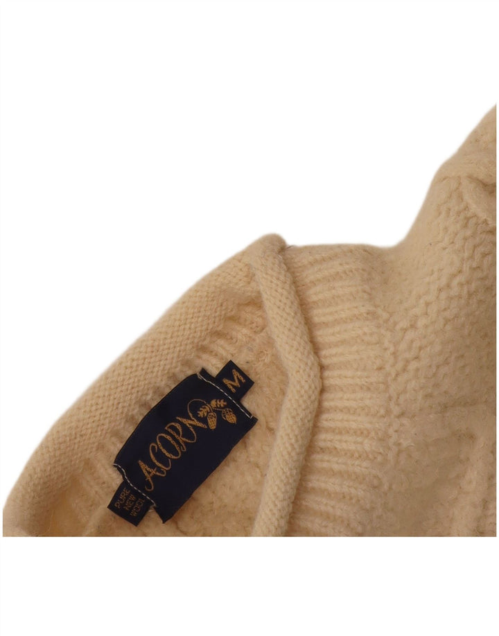 Acorn Dame Oversized Turtle Neck Jumper Sweater UK 14 Medium Beige