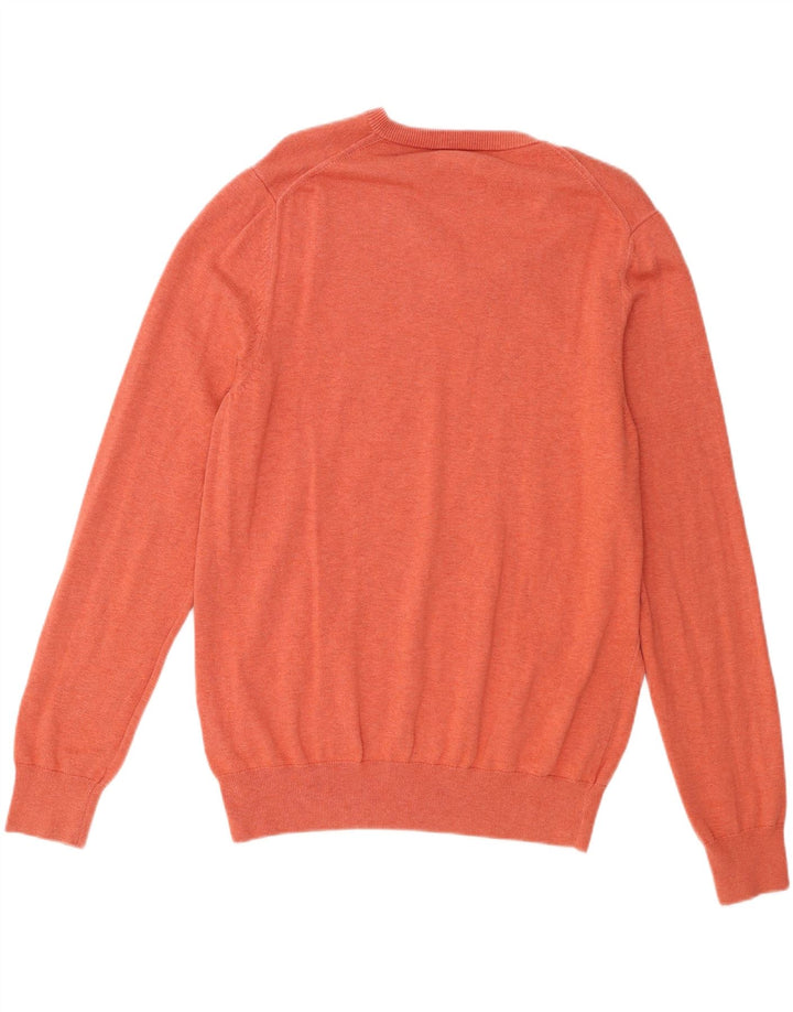 Marks & Spencer Herre V-hals sweater Stor Orange Bomuld