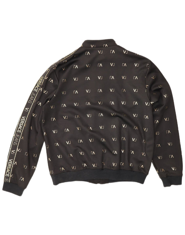 Versace Herre grafisk træningsdragt Topjakke XL Sort Polyester Sports